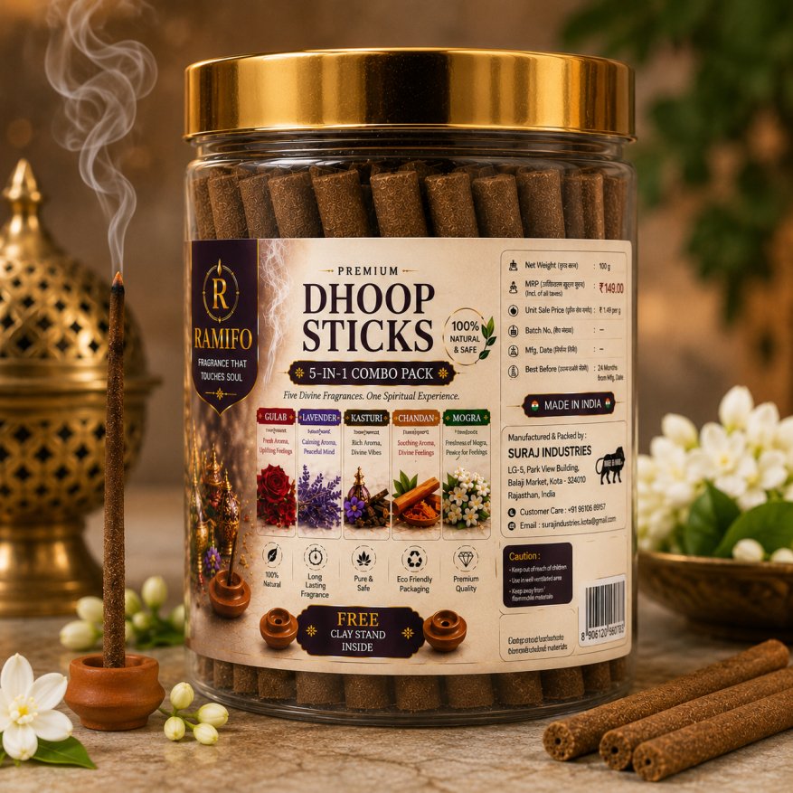 RAMIFO 5-In-1 DHOOP STICK COMBO PACK