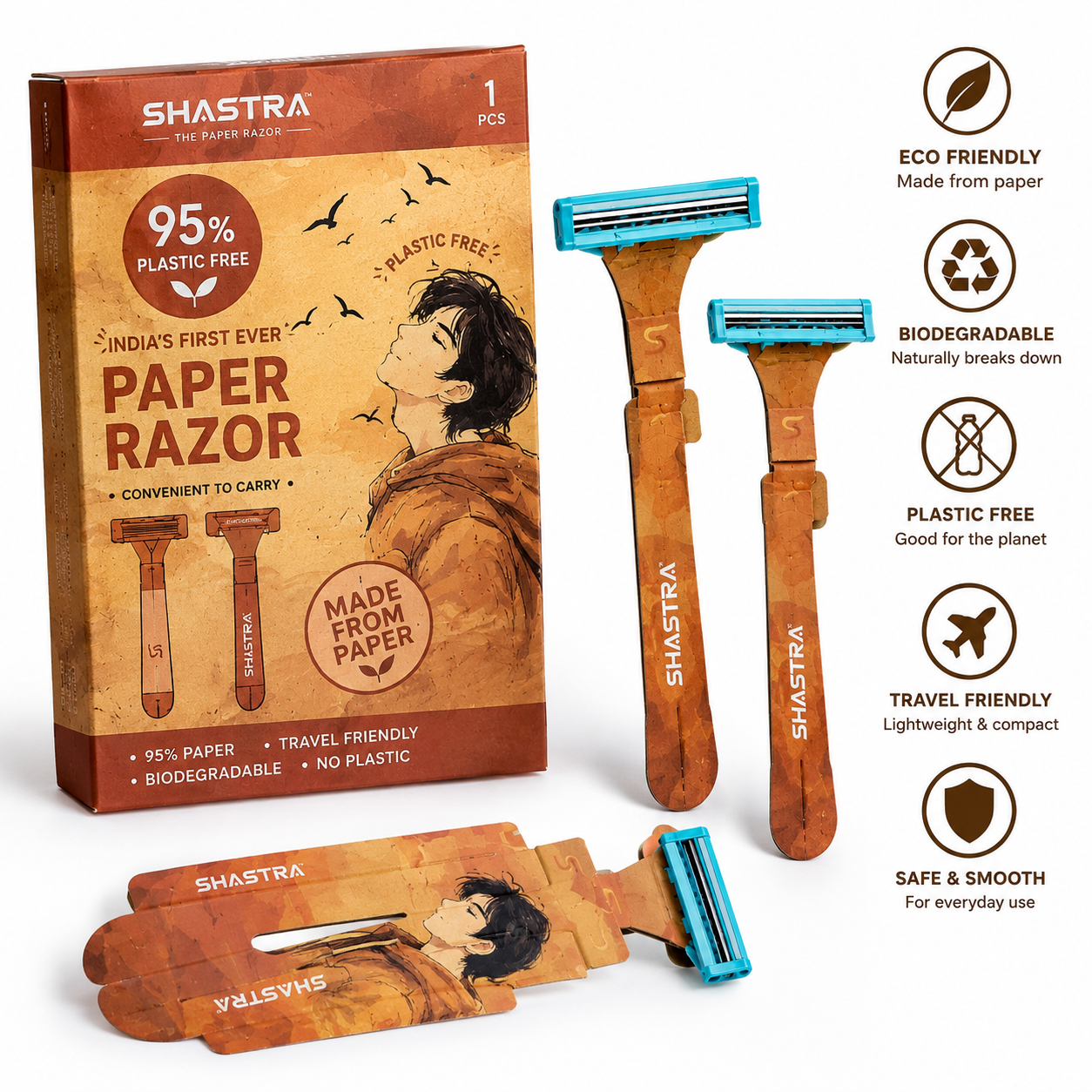 shastra paper razor ORANGE BOY