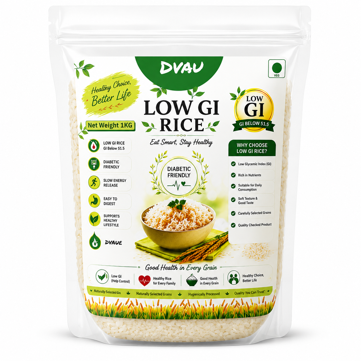 Dvau Low Gi Rice 1 Kg