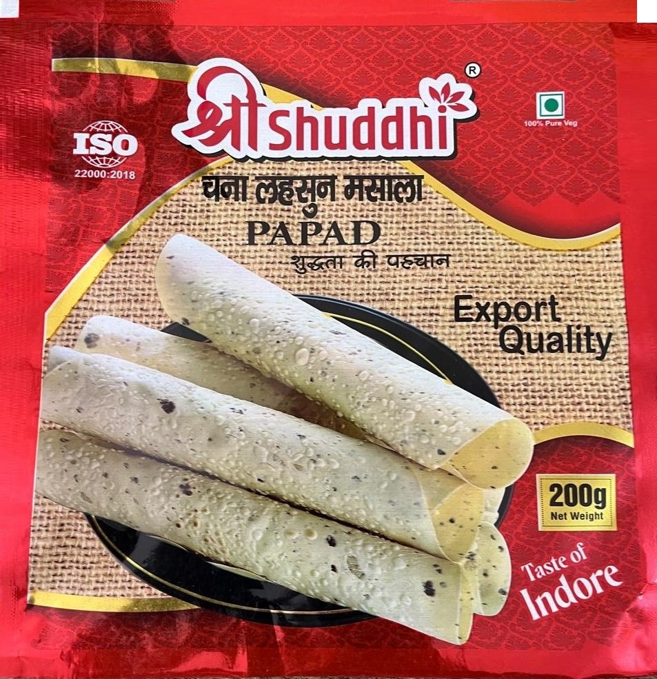 CHANA LEHSUN MASALA PAPAD